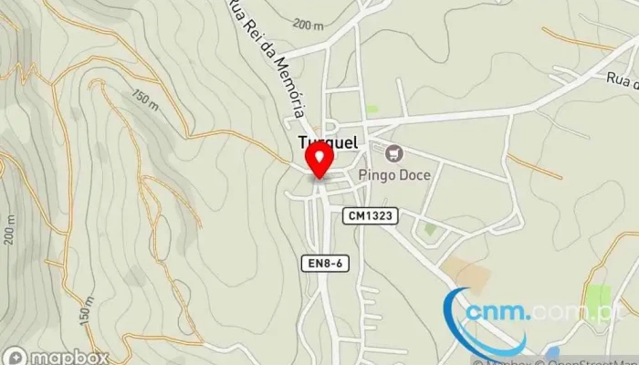 mapa de Ponto CTT Correios, Correio em Turquel