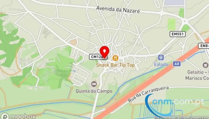 mapa de Ponto CTT Correios em Valado dos Frades