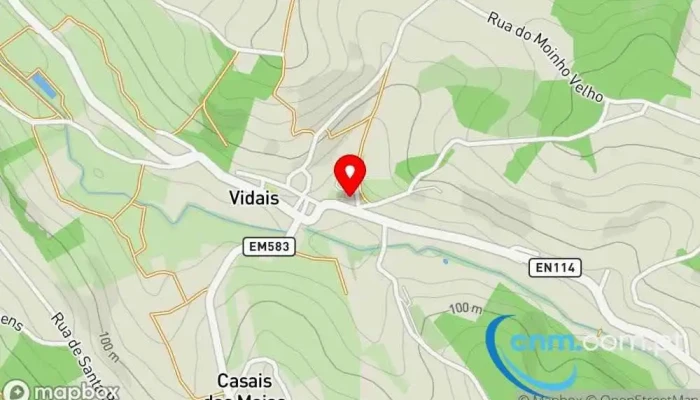 mapa de Ponto CTT Correios em Vidais