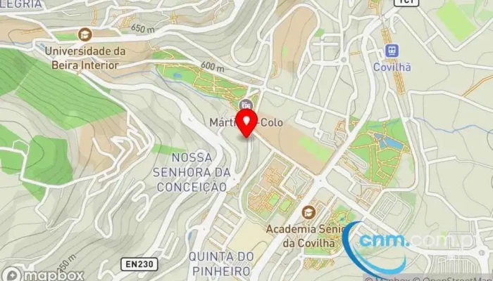 mapa de Ponto CTT Correios em Covilhã