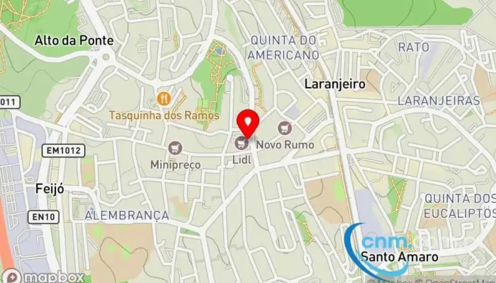 mapa de Ponto CTT Correios em Almada