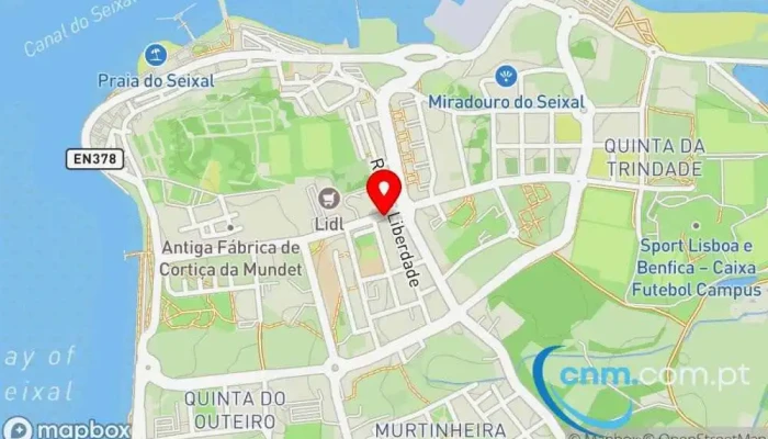 mapa de Ponto CTT Correios em Seixal