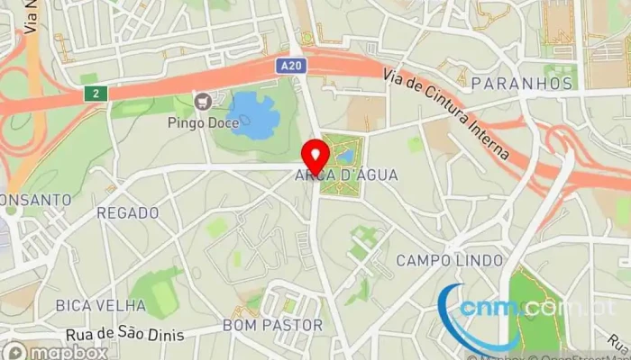mapa de Ponto CTT Correios em Porto
