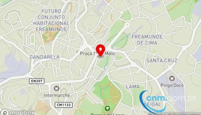 mapa de Ponto CTT Correios em Freamunde