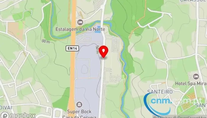 mapa de Ponto CTT Correios em Leça do Balio