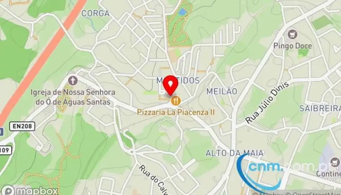 mapa de Ponto CTT Correios em Maia