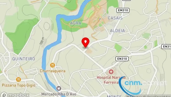 Ponto Ctt -  Mapa - Riba D'ave