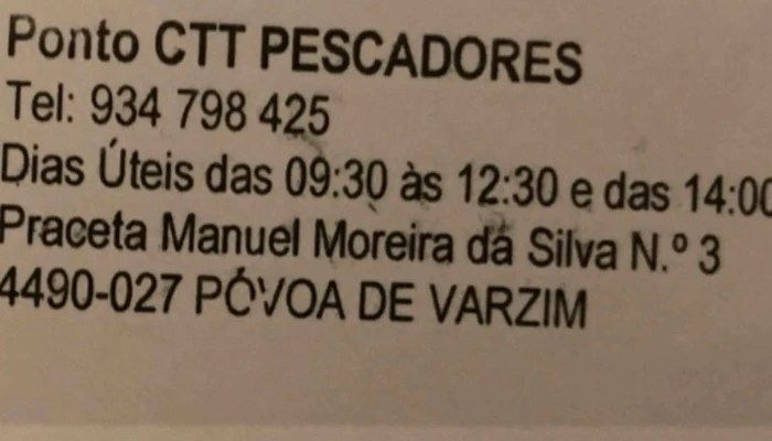 Ponto Ctt Pescadores -  Correios - Póvoa De Varzim