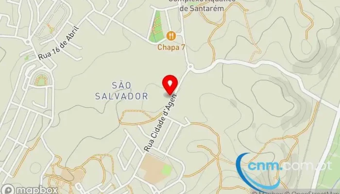 mapa de Ponto CTT (S. Salvador) Correios em Santarém