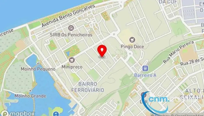 mapa de Ponto CTT Vasco da Gama Correios em Barreiro