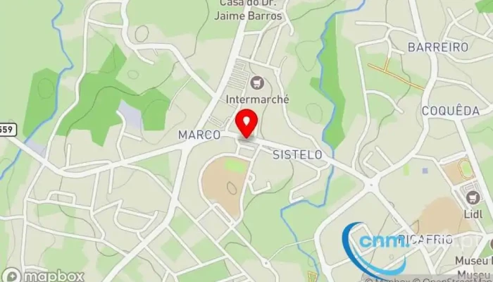 mapa de Ponto Pack InPost Serviço de entregas expresso em Paços de Ferreira