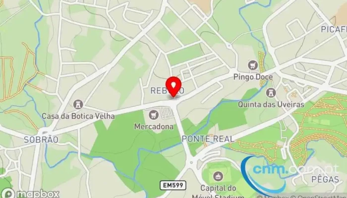 mapa de Ponto Pack InPost Serviço de entregas expresso em Paços de Ferreira