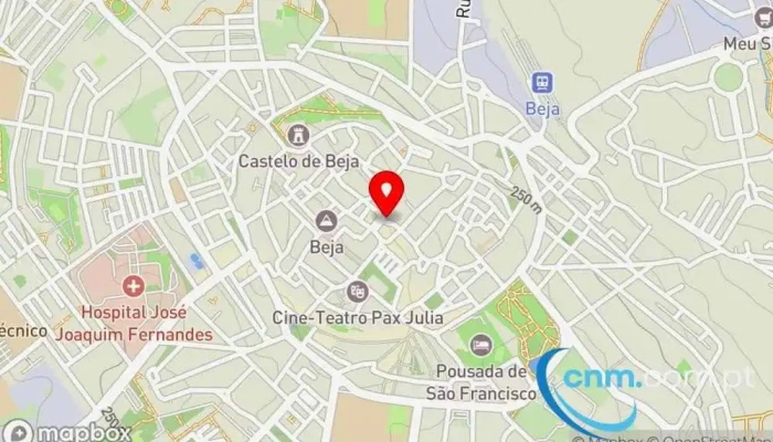 mapa de Poste Correios em Beja