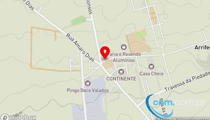 mapa de Posto CTT - ARRIFES Correios em Arrifes