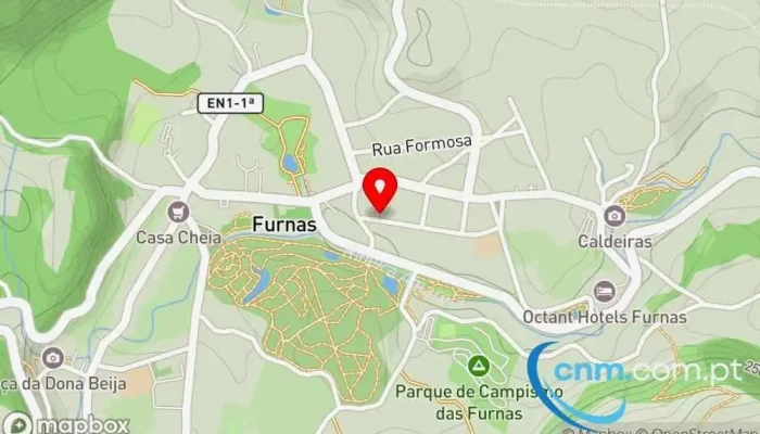 mapa de Posto CTT Correios em Furnas