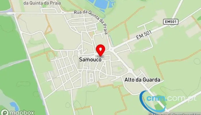 mapa de Posto CTT Correios em Samouco