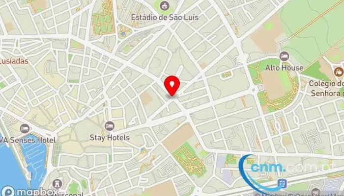 mapa de Posto CTT Quick Pick Correios em Faro