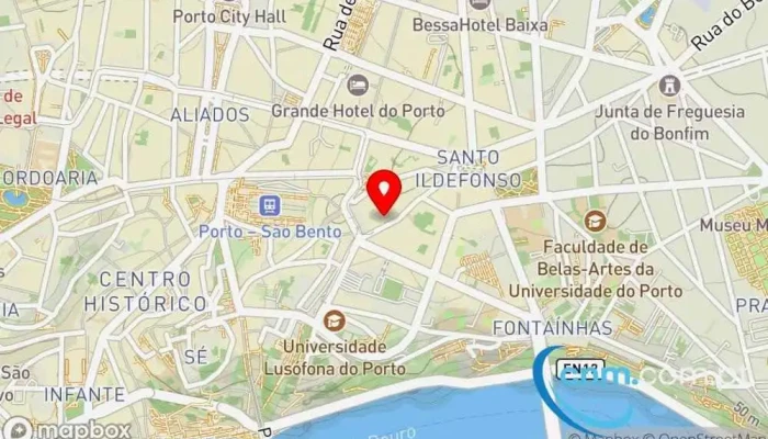 mapa de Posto de Correios da Batalha Correios em Porto