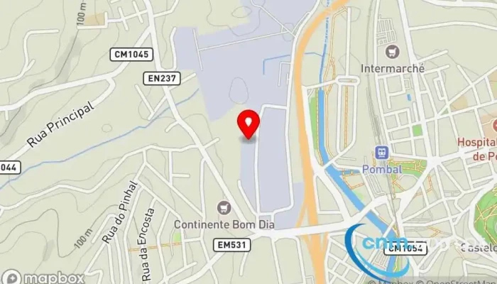 mapa de Posto de Correios da Zona Industrial de Pombal Correios em Pombal