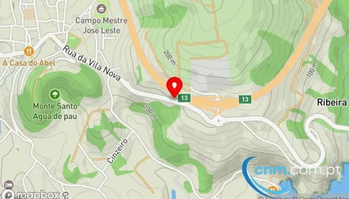 mapa de Posto de Correios de Água de Pau  em Água de Pau