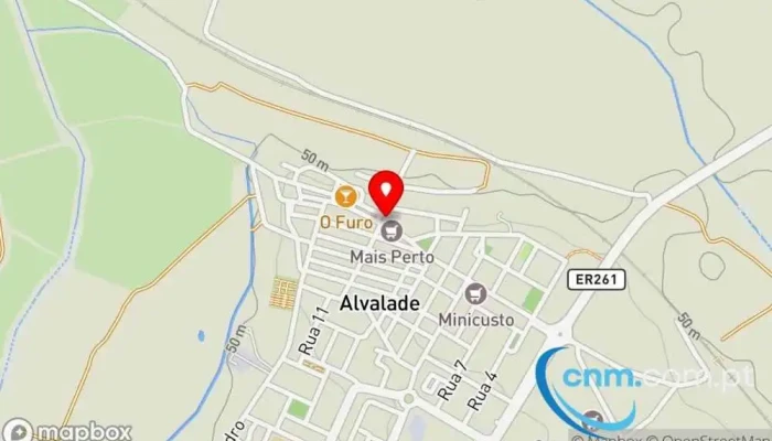 mapa de Posto de Correios de Alvalade Correios em Alvalade