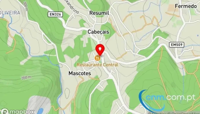 mapa de Posto de Correios de Fermedo Correios em Mascotes