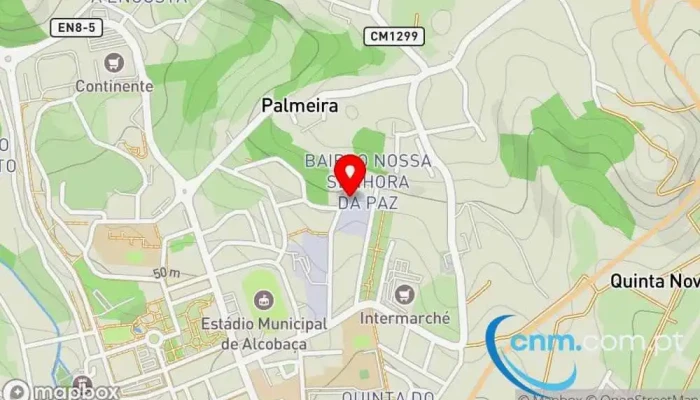 mapa de Posto de Correios de Gafa Correios em Alcobaça
