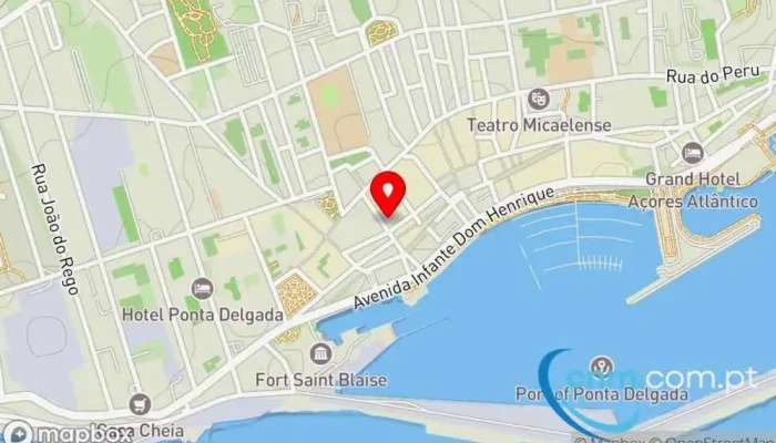 mapa de Posto de Correios de Ponta Delgada Correios em Ponta Delgada