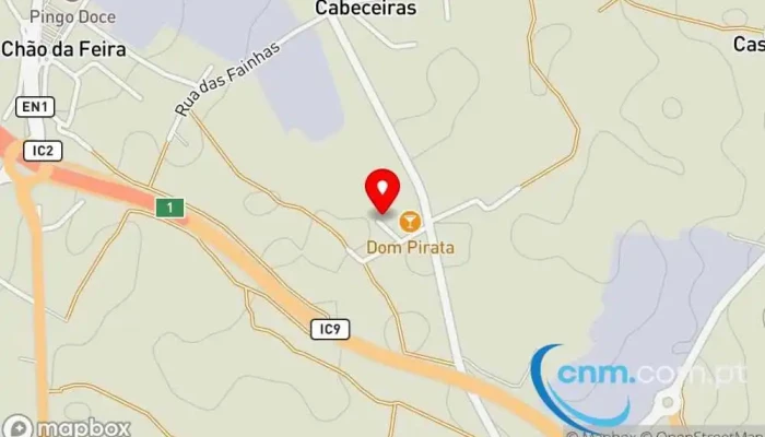 mapa de Posto de Correios de Porto de Mós - Distribuição Correios em Porto de Mós
