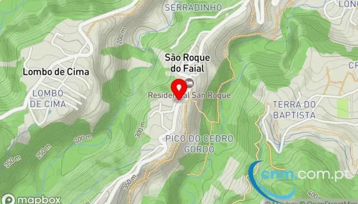 mapa de Posto de Correios de São Roque do Faial Correios em Pico do Cedro Gordo