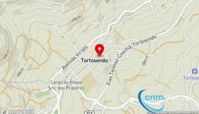 mapa de Posto de Correios de Tortosendo Correios em Tortosendo
