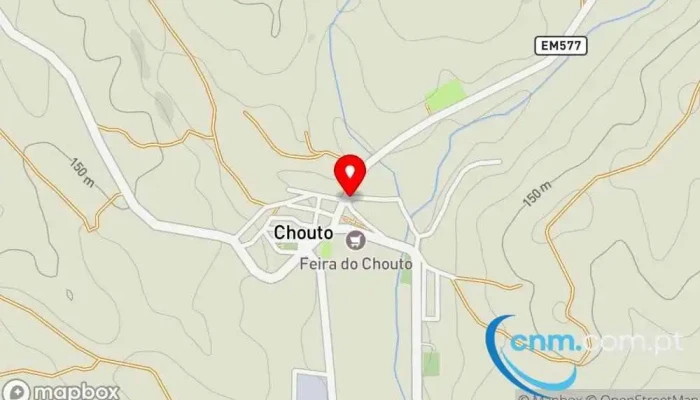 mapa de Posto de Correios do Chouto Correios em Chouto