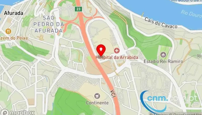 mapa de Posto dos Correios da Arrábida Correios em Vila Nova de Gaia