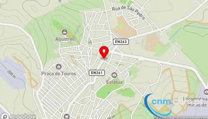 mapa de Posto dos Correios de ALJUSTREL Correios em Aljustrel
