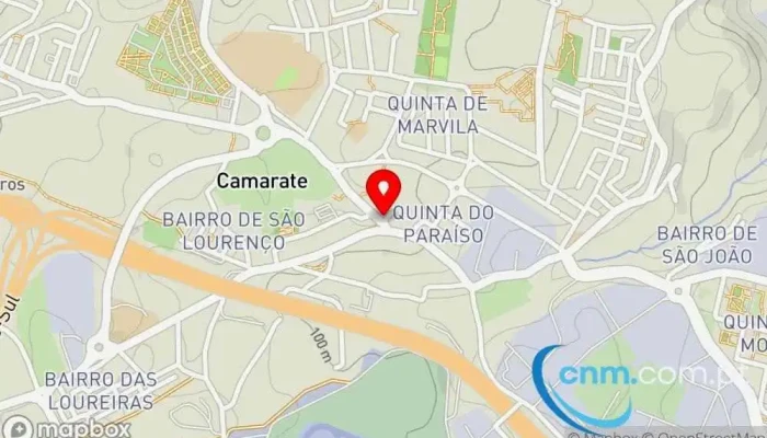 mapa de Posto dos Correios de Camarate Correios em Camarate