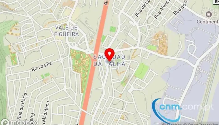 mapa de Posto dos Correios de São João da Talha Correios em São João da Talha