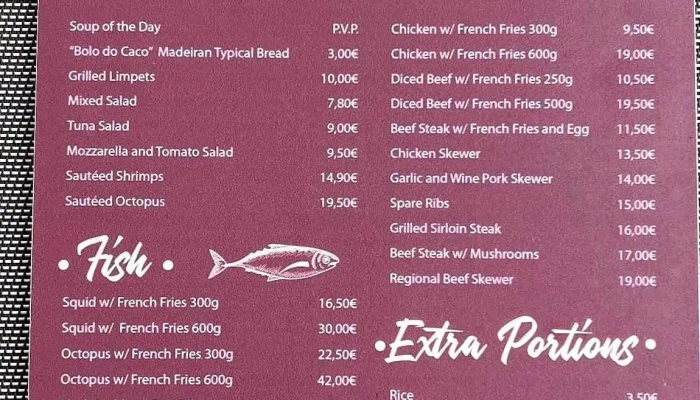 Restaurante Sao Cristovao Cardapio - Boaventura