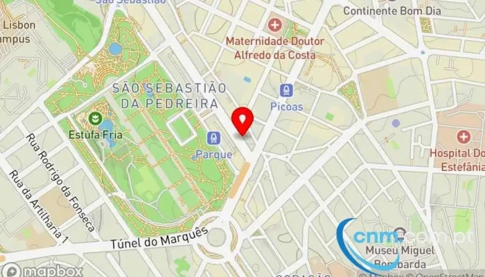 mapa de Saf Correios em Lisboa