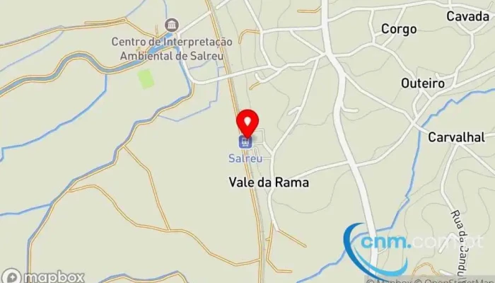 mapa de Salreu Estação de trem em Salreu