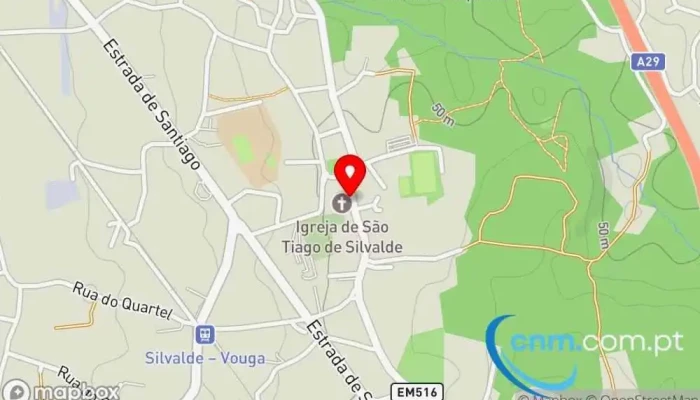mapa de Silvalde  em Espinho