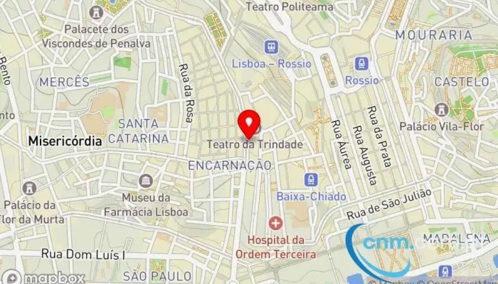 mapa de UPS Access Point Serviço de frete e correio em Lisboa