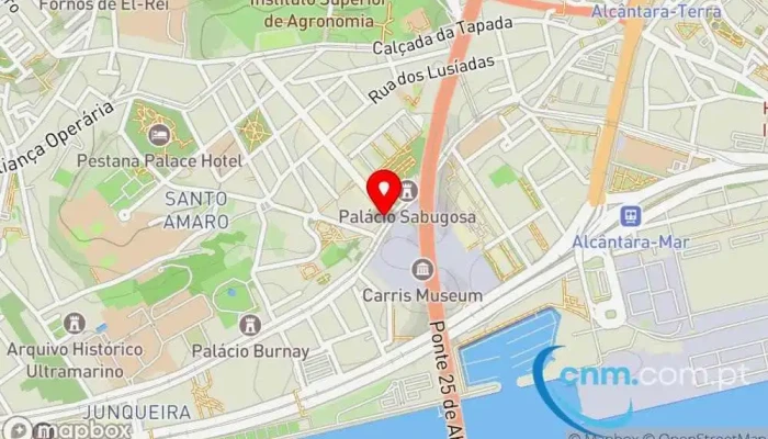 mapa de UPS Access Point Serviço de frete e correio, Serviço de entregas expresso em Lisboa
