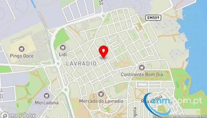 mapa de UPS Access Point Serviço de frete e correio, Serviço de entregas expresso em Lavradio