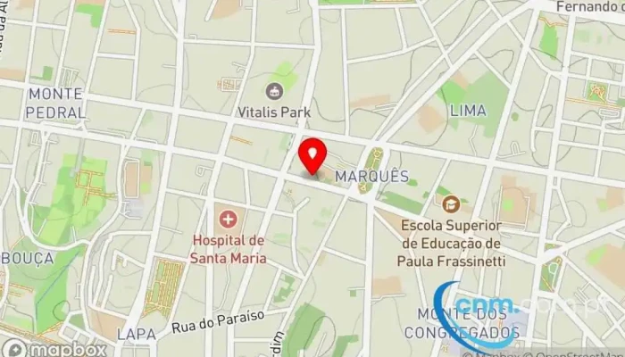 mapa de UPS Access Point Serviço de frete e correio, Serviço de entregas expresso em Porto