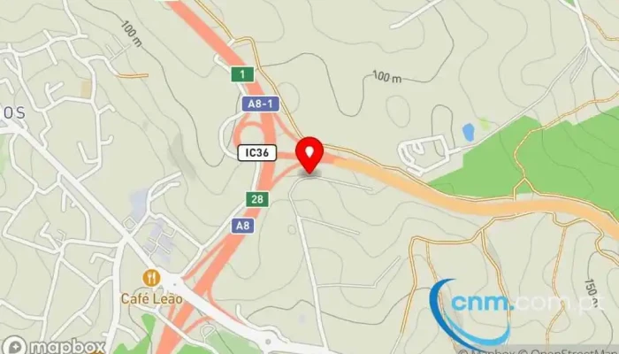 mapa de UPS Serviço de frete e correio em Leiria